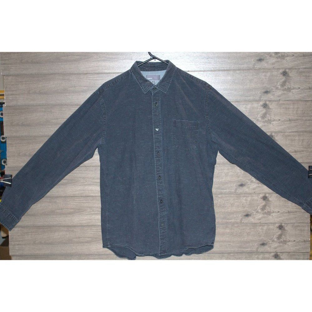 Men's Black Vince button down long sleeve shirt Size Large